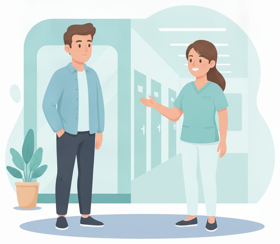Clinics & practices scene: Roomed & seen.