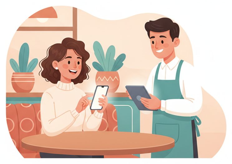 Restaurants & dine-in scene: “Your table's ready”.