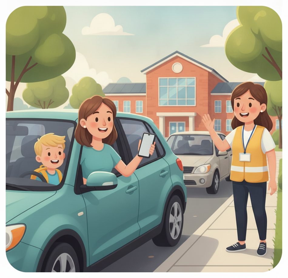 Schools & daycares scene: Join the carline.